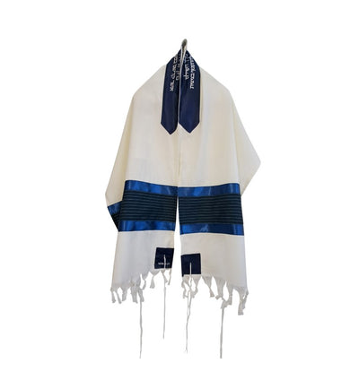 Blue Stripes Tallit for Boy Bar Mitzvah Tallit Prayer Shawl, Tzitzit Tallis