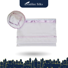 Load image into Gallery viewer, Four Mothers Tallit in Lilac- Bat Mitzvah Tallit Prayer Shawl, Tallit for Women bag and kippah