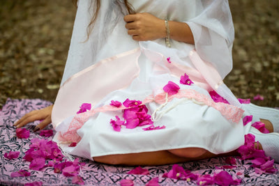 Pink Lace Decorated Tallit for Girl, Bat Mitzvah Tallit, Women's Tallit Prayer Shawl forest