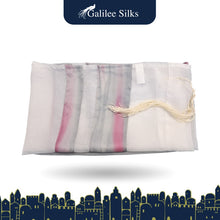 Load image into Gallery viewer, Pink and Gray Blend Silk Stripes Bat Mitzvah Tallit, Women&#39;s Tallit Prayer Shawl Tzitzit flat