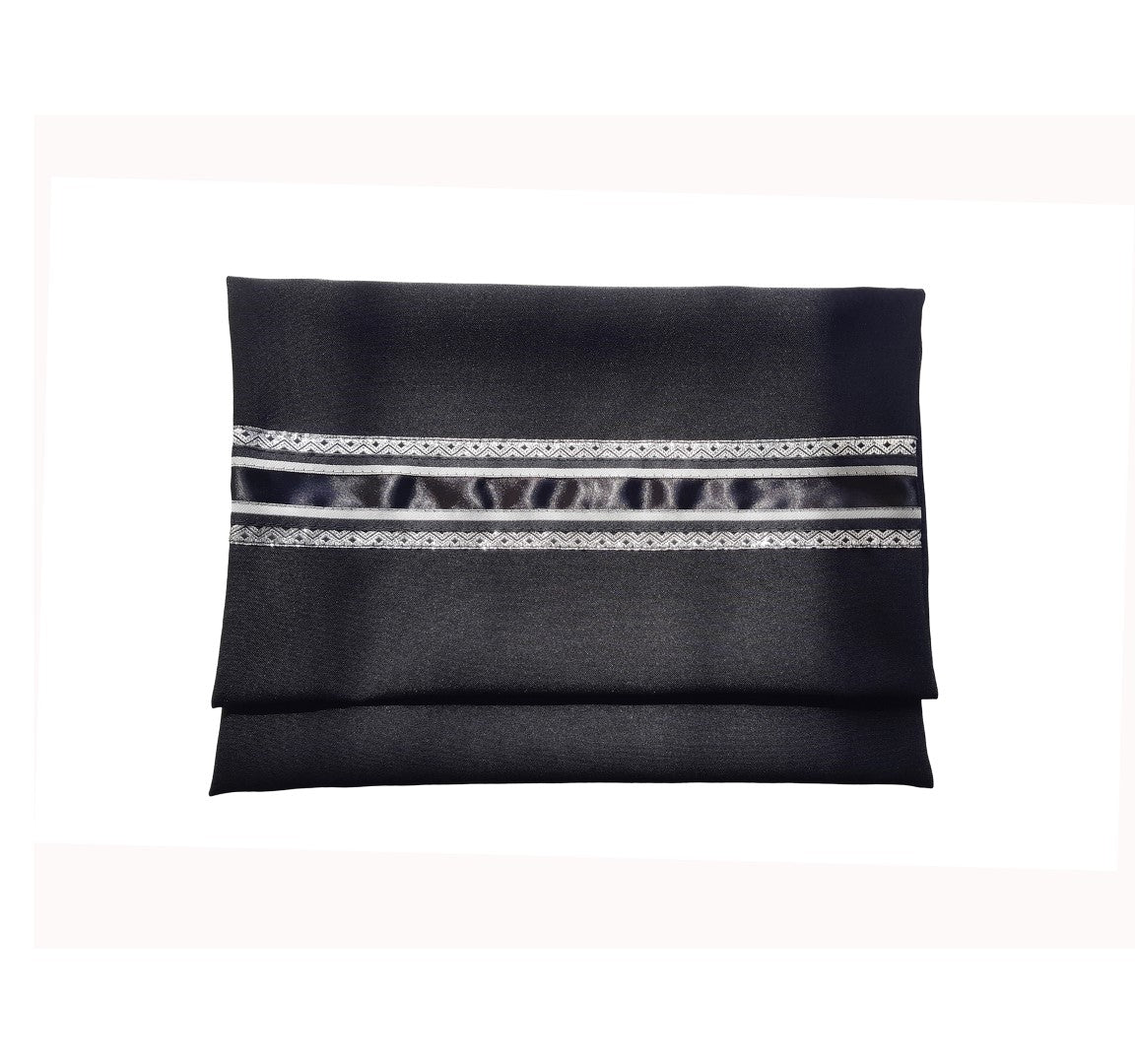 Black Tallit for Men, Bar Mitzvah Tallit Set, Black Tallit, Modern Tallit,Jewish Prayer Shawl, Custom Tallit, Contemporary Tallit bag