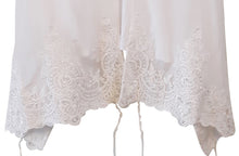 Load image into Gallery viewer, White Tallit with White Lace Decoration on Silk Tallit for Women, Feminine Tallit