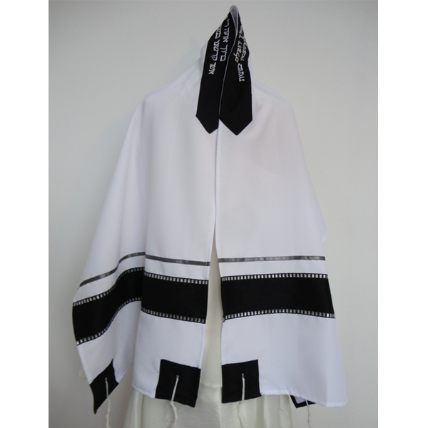 Black and Silver Tallit prayer shawl, Bar Mitzvah Tallit Set, vegan tallit, modern tallit, custom tallit from Israel, Hand made tallit by Galilee Silks