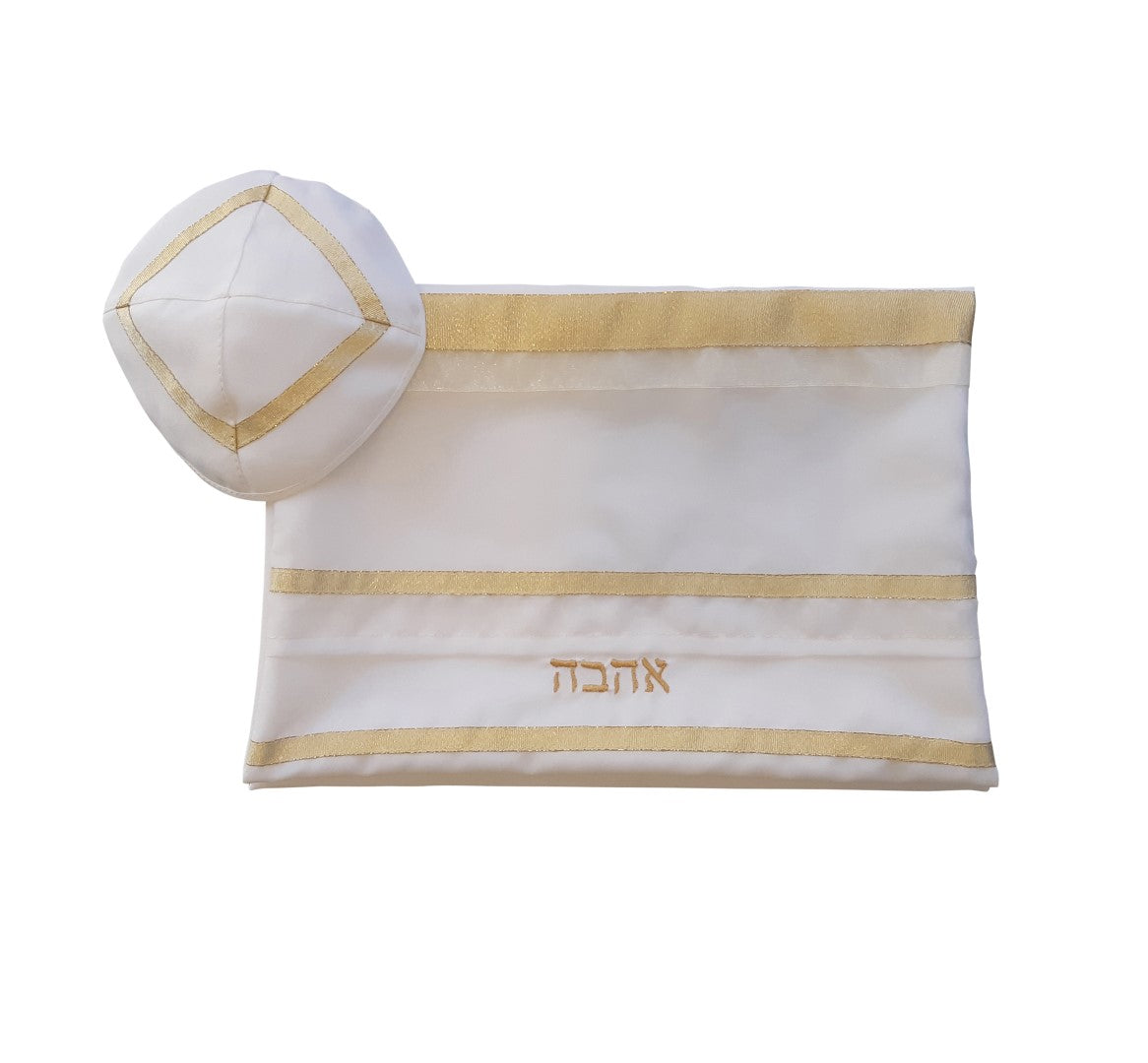 Four Mothers Tallit in Gold- Feminine tallit, Bat Mitzvah Tallit, Tallit for Women, Women's Tallit Prayer Shawl personalized