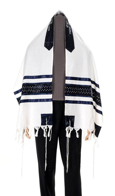 Exclusive Magen David wool Tallit for men, Bar Mitzvah tallit, Wedding tallit from Israel by Galilee Silks