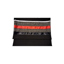 Load image into Gallery viewer, Black Tallit with Gray, Red and White Stripes, Bar Mitzvah Tallis, Jewish Prayer Shawl Tzitzit bag