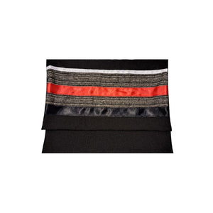 Black Tallit with Gray, Red and White Stripes, Bar Mitzvah Tallis, Jewish Prayer Shawl Tzitzit bag