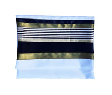 Load image into Gallery viewer, JOSEPH Gold, Black and Olive Green decorated Wool Tallit for men – Bar Mitzvah Tallit, Hebrew Prayer Shawl, Tzitzit Wedding Tallit, Tallit Prayer Shawl, Contemporary Tallit bag