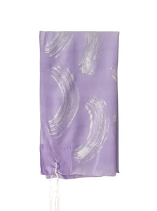 Lilac waves Silk Tallit for women, Tallit for Girl, Bat Mitzvah Tallit, Feminine Tallit, Women's Tallit Prayer Shawl hung