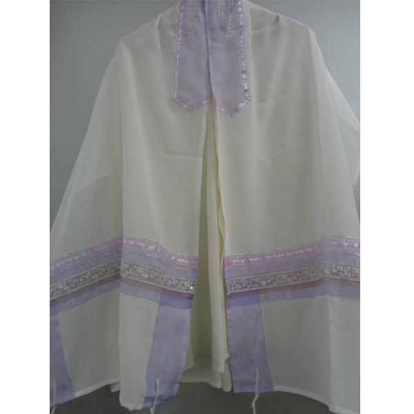 Beautiful Lavender Silk Tallit for Women
