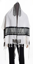 Load image into Gallery viewer, Modern Grey &amp; Black Tallit for Men full