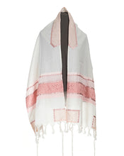 Load image into Gallery viewer, Pink Star of David Tallit for women, girls tallit, bat mitzvah tallit, tallit for women, pink tallit