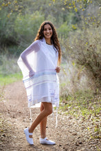 Load image into Gallery viewer, Four Mothers Tallit in Lilac- Bat Mitzvah Tallit Prayer Shawl, Tallit for Women sheer