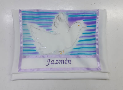 Peace doves bat mitzvah tallit bag by Galilee Silks