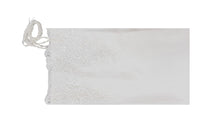 Load image into Gallery viewer, White Tallit with White Lace Decoration Women&#39;s Tallit, Feminine Tallit, woman wedding tallit flat